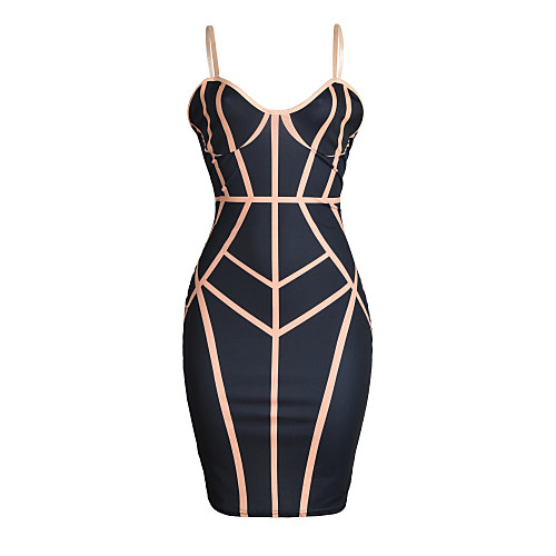 Women's Strap Dress Knee Length Dress Black Sleeveless Backless Print Summer Streetwear Club S M L XL
Women's Strap Dress Knee Length Dress Black Sleeveless Backless Print Summer Streetwear Club S M L XL