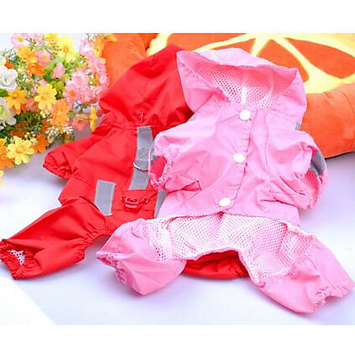 Dog Rain Coat Dog Clothes Solid Colored Red Pink Nylon Costume For Spring & Fall Sports
Dog Rain Coat Dog Clothes Solid Colored Red Pink Nylon Costume For Spring & Fall Sports