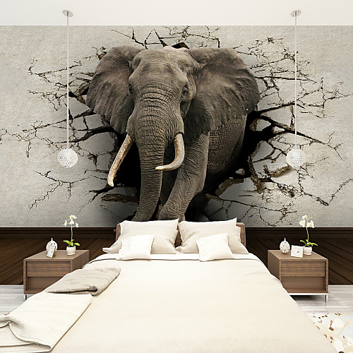 Mural Wallpaper Wall Sticker Covering Print Adhesive Required 3D Effect Elephant Animal Canvas Home Décor
Mural Wallpaper Wall Sticker Covering Print Adhesive Required 3D Effect Elephant Animal Canvas Home Décor