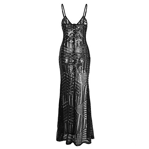 Women's Strap Dress Maxi long Dress Black Sleeveless Black Color Block Backless Sequins Split Fall Summer Skinny Sequins S M L XL / Super Sexy
Women's Strap Dress Maxi long Dress Black Sleeveless Black Color Block Backless Sequins Split Fall Summer Skinny Sequins S M L XL / Super Sexy