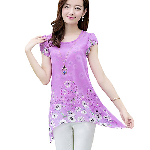 Women's Blouse Floral Plus Size Cut Out Short Sleeve Daily Tops Punk & Gothic Purple Yellow Pink
Women's Blouse Floral Plus Size Cut Out Short Sleeve Daily Tops Punk & Gothic Purple Yellow Pink