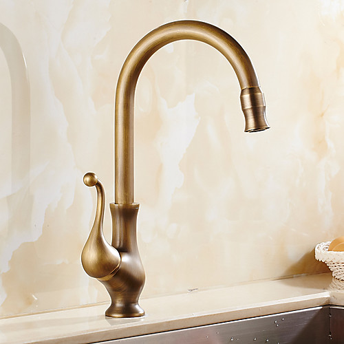 Antique Copper Kitchen Faucet ,Single Handle One Hole Rotatable Standard Spout Kitchen Taps with Hot and Cold Water
Antique Copper Kitchen Faucet ,Single Handle One Hole Rotatable Standard Spout Kitchen Taps with Hot and Cold Water