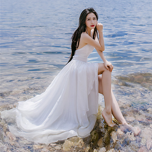 Women's Swing Dress Maxi long Dress White Sleeveless Solid Color Summer Chic & Modern Holiday Backless S M L
Women's Swing Dress Maxi long Dress White Sleeveless Solid Color Summer Chic & Modern Holiday Backless S M L