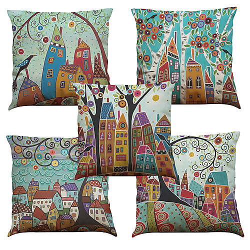 Set of 5 Faux Linen Natural / Organic Pillow Cover Pillow Case, Solid Colored Floral Plaid Casual Retro Traditional / Classic Throw Pillow
Set of 5 Faux Linen Natural / Organic Pillow Cover Pillow Case, Solid Colored Floral Plaid Casual Retro Traditional / Classic Throw Pillow