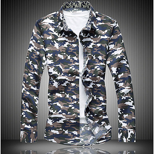Men's Shirt Multi Color Plus Size Print Long Sleeve Daily Tops Cotton Army Green Light Blue
Men's Shirt Multi Color Plus Size Print Long Sleeve Daily Tops Cotton Army Green Light Blue