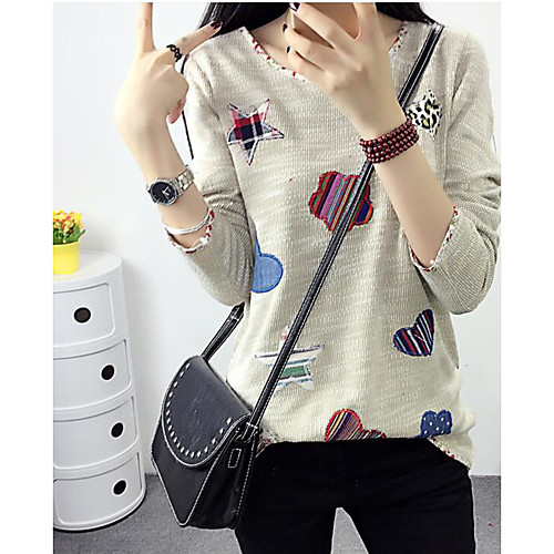 Women's T shirt Solid Colored Artistic Style Long Sleeve Going out Tops Beige Gray
Women's T shirt Solid Colored Artistic Style Long Sleeve Going out Tops Beige Gray