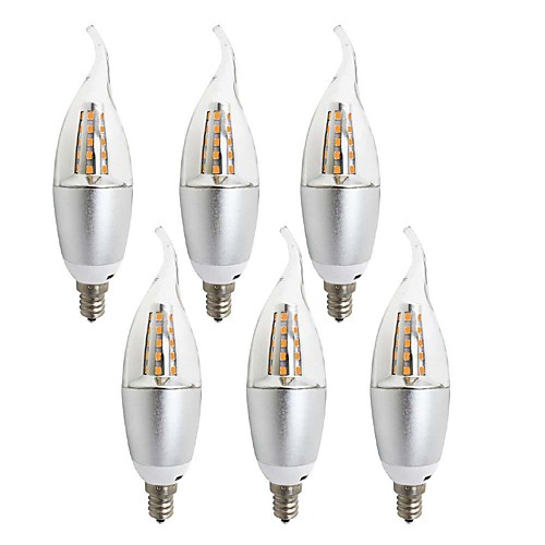 6pcs 5 W LED Candle Lights 500 lm E14 CA35 35 LED Beads SMD 2835 Decorative Warm White White 220-240 V 110-130 V / 6 pcs / RoHS
6pcs 5 W LED Candle Lights 500 lm E14 CA35 35 LED Beads SMD 2835 Decorative Warm White White 220-240 V 110-130 V / 6 pcs / RoHS