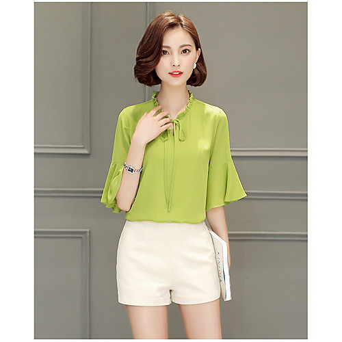 Women's Blouse Solid Colored Geometric Daily Tops Black Blushing Pink Lavender
Women's Blouse Solid Colored Geometric Daily Tops Black Blushing Pink Lavender