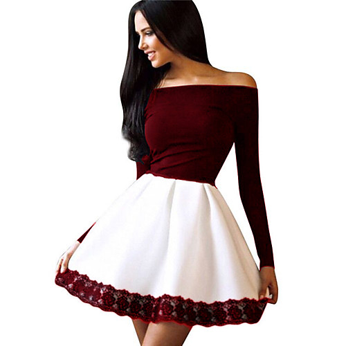 Women's Sheath Dress Short Mini Dress Wine Army Green Royal Blue Black Long Sleeve Patchwork Backless Spring Summer Boat Neck Streetwear Puff Sleeve Off Shoulder S M L XL / Cotton / Cotton
Women's Sheath Dress Short Mini Dress Wine Army Green Royal Blue Black Long Sleeve Patchwork Backless Spring Summer Boat Neck Streetwear Puff Sleeve Off Shoulder S M L XL / Cotton / Cotton