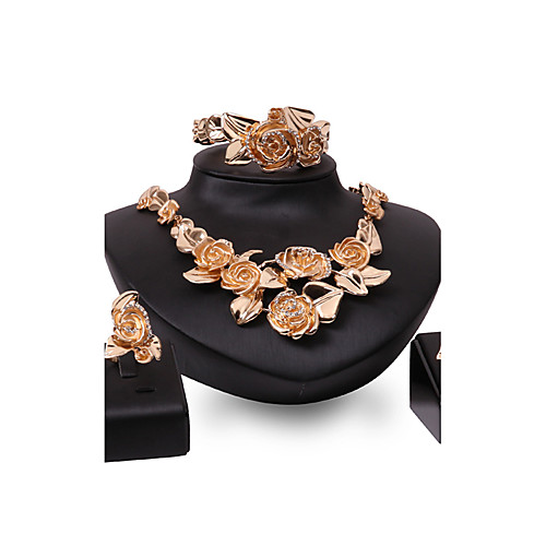Women's Jewelry Set Flower Statement Ladies Personalized Fashion Vintage Euramerican Gold Plated Earrings Jewelry Gold For Party Wedding Special Occasion Congratulations / Rings / Bracelets & Bangles
Women's Jewelry Set Flower Statement Ladies Personalized Fashion Vintage Euramerican Gold Plated Earrings Jewelry Gold For Party Wedding Special Occasion Congratulations / Rings / Bracelets & Bangles