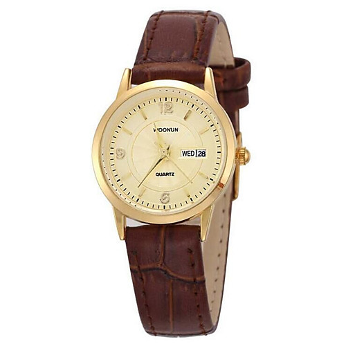 Women's Fashion Watch Quartz Leather Black / Brown Analog White Black Black / Gold
Women's Fashion Watch Quartz Leather Black / Brown Analog White Black Black / Gold