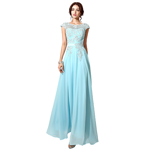 A-Line Elegant Formal Evening Dress Illusion Neck Sleeveless Floor Length Tulle with Beading 2021
A-Line Elegant Formal Evening Dress Illusion Neck Sleeveless Floor Length Tulle with Beading 2021