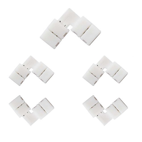 5pcs 10mm 2 Pin L-shape SMD 5050 5630 LED Strip Connector Right Angle Corner Connector for Single ColorLED Strip Lights Strip to Strip Connector
5pcs 10mm 2 Pin L-shape SMD 5050 5630 LED Strip Connector Right Angle Corner Connector for Single ColorLED Strip Lights Strip to Strip Connector