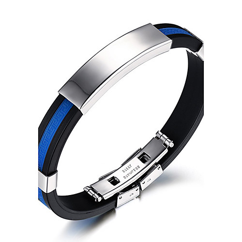 Men's ID Bracelet Fashion Rock Hip-Hop Silicone Bracelet Jewelry Red / Blue / White For Birthday Gift Sports / Titanium Steel
Men's ID Bracelet Fashion Rock Hip-Hop Silicone Bracelet Jewelry Red / Blue / White For Birthday Gift Sports / Titanium Steel