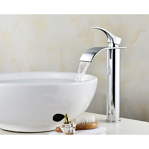 Single Handle Bathroom Sink Faucet Chrome Waterfall Stainless Steel Contemporary Bathroom Faucet Adjustable to Cold and Hot Water Silvery
Single Handle Bathroom Sink Faucet Chrome Waterfall Stainless Steel Contemporary Bathroom Faucet Adjustable to Cold and Hot Water Silvery