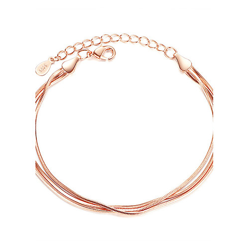 Women's Chain Bracelet Ladies Fashion Sterling Silver Bracelet Jewelry Silver / Gold For Christmas Gifts Party Special Occasion Gift
Women's Chain Bracelet Ladies Fashion Sterling Silver Bracelet Jewelry Silver / Gold For Christmas Gifts Party Special Occasion Gift