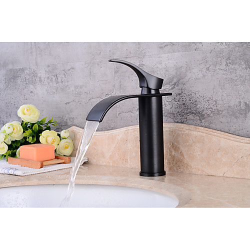 Bathroom Sink Faucet - Waterfall Oil-rubbed Bronze Centerset Single Handle One HoleBath Taps / Brass
Bathroom Sink Faucet - Waterfall Oil-rubbed Bronze Centerset Single Handle One HoleBath Taps / Brass