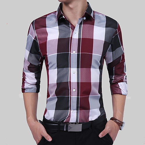 Men's Shirt Plaid Plus Size Formal Style Stylish Long Sleeve Party Tops Business Chinoiserie Boho Blue Red
Men's Shirt Plaid Plus Size Formal Style Stylish Long Sleeve Party Tops Business Chinoiserie Boho Blue Red