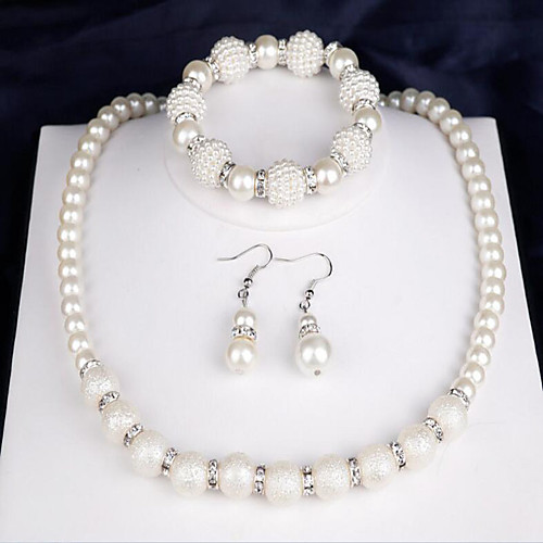 Women's Bridal Jewelry Sets Ladies Elegant Fashion everyday Pearl Earrings Jewelry White For Party Wedding Anniversary Congratulations Gift Daily
Women's Bridal Jewelry Sets Ladies Elegant Fashion everyday Pearl Earrings Jewelry White For Party Wedding Anniversary Congratulations Gift Daily