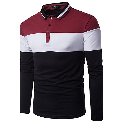 Men's Golf Shirt Tennis Shirt Color Block Long Sleeve Daily Slim Tops Active Streetwear Shirt Collar Gray Red
Men's Golf Shirt Tennis Shirt Color Block Long Sleeve Daily Slim Tops Active Streetwear Shirt Collar Gray Red