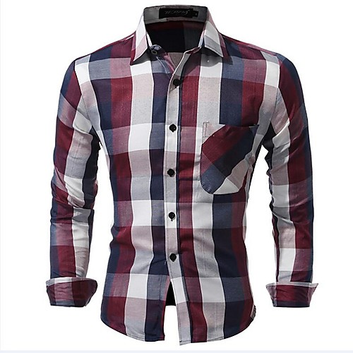 Men's Shirt Plaid / Check Name Brand Style Fashion Classic Stylish Long Sleeve Party Tops Cotton Streetwear Purple Light Brown
Men's Shirt Plaid / Check Name Brand Style Fashion Classic Stylish Long Sleeve Party Tops Cotton Streetwear Purple Light Brown
