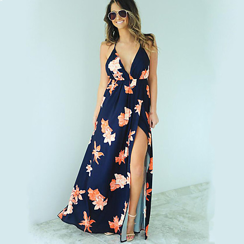 Women's Strap Dress Maxi long Dress Royal Blue Sleeveless Floral Chiffon Summer Boho Beach Backless S M L XL / Sexy
Women's Strap Dress Maxi long Dress Royal Blue Sleeveless Floral Chiffon Summer Boho Beach Backless S M L XL / Sexy