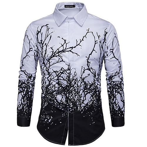 Men's Shirt Trees / Leaves Print Long Sleeve Daily Slim Tops Casual Vacation Spread Collar Black / Fall / Spring / Work
Men's Shirt Trees / Leaves Print Long Sleeve Daily Slim Tops Casual Vacation Spread Collar Black / Fall / Spring / Work