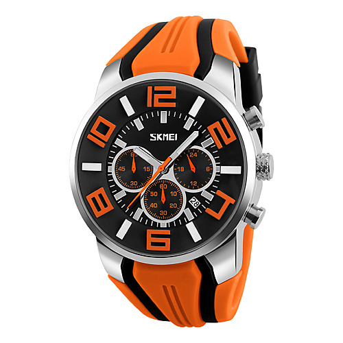 SKMEI Men's Wrist Watch Analog Quartz Charm Fake Three Eyes Six Needles Casual Watch / Silicone / Two Years
SKMEI Men's Wrist Watch Analog Quartz Charm Fake Three Eyes Six Needles Casual Watch / Silicone / Two Years