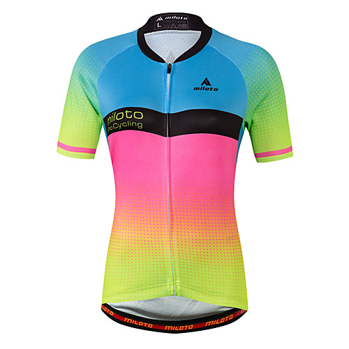 Miloto Women's Short Sleeve Cycling Jersey - Luminous Gradient Plus Size Bike Jersey Top Spandex Coolmax / Stretchy
Miloto Women's Short Sleeve Cycling Jersey - Luminous Gradient Plus Size Bike Jersey Top Spandex Coolmax / Stretchy