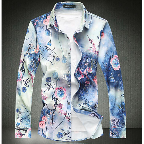Men's Shirt Floral Print Long Sleeve Daily Slim Tops Vintage Classic Collar Blue Green Red / Fall / Spring
Men's Shirt Floral Print Long Sleeve Daily Slim Tops Vintage Classic Collar Blue Green Red / Fall / Spring