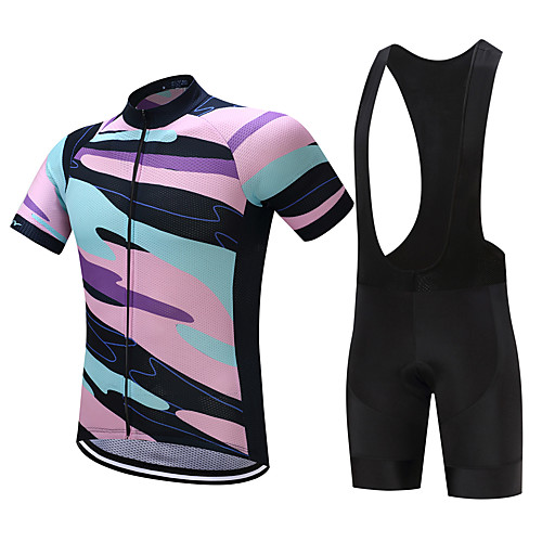 FUALRNY Men's Short Sleeve Cycling Jersey with Bib Shorts Summer Coolmax Silicon Lycra Blue / Black Black / Pink Bike Clothing Suit Quick Dry Reflective Strips Back Pocket Sweat wicking Sports
FUALRNY Men's Short Sleeve Cycling Jersey with Bib Shorts Summer Coolmax Silicon Lycra Blue / Black Black / Pink Bike Clothing Suit Quick Dry Reflective Strips Back Pocket Sweat wicking Sports