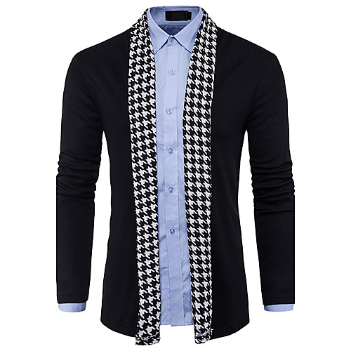 Men's Color Block Cardigan Long Sleeve Regular Sweater Cardigans V Neck Fall Spring Black Gray 
Men's Color Block Cardigan Long Sleeve Regular Sweater Cardigans V Neck Fall Spring Black Gray