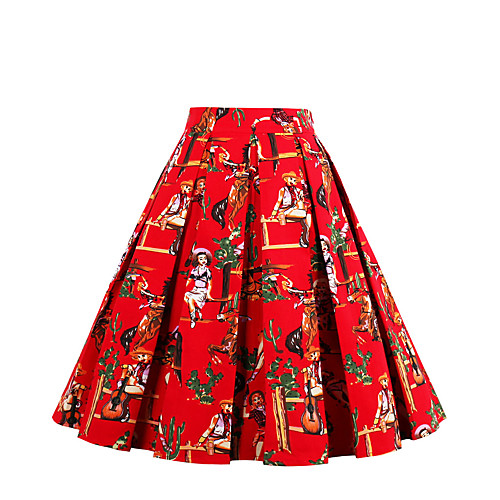 Women's Daily Holiday Going out Vintage Cotton Skirts Floral White Black Blue
Women's Daily Holiday Going out Vintage Cotton Skirts Floral White Black Blue
