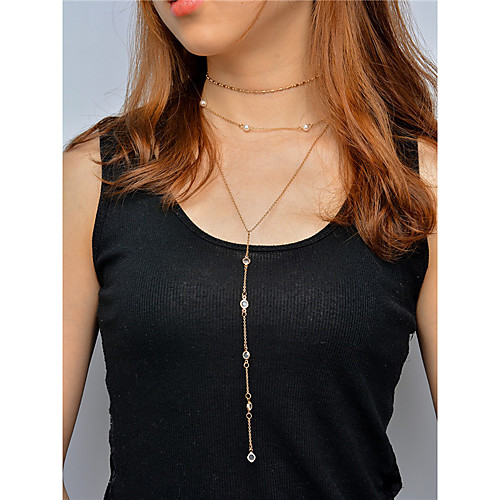 Women's Crystal Obsidian Choker Necklace Pendant Necklace Chain Necklace Dangling Tassel Fashion Euramerican Crystal Imitation Pearl Earrings Jewelry Gold / Silver For Event / Party Daily Casual
Women's Crystal Obsidian Choker Necklace Pendant Necklace Chain Necklace Dangling Tassel Fashion Euramerican Crystal Imitation Pearl Earrings Jewelry Gold / Silver For Event / Party Daily Casual