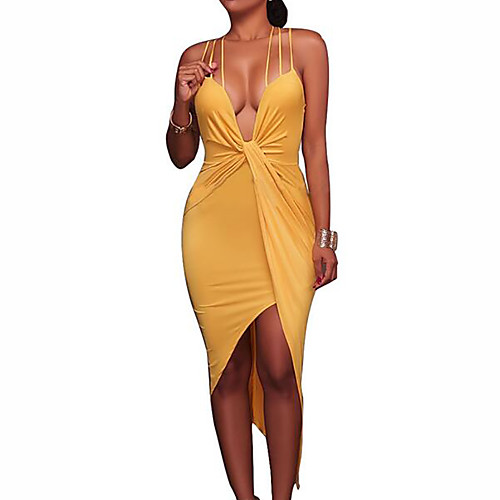 Women's Sheath Dress Short Mini Dress Blue Yellow Khaki Red Sleeveless Solid Colored Summer V Neck Skinny Asymmetrical S M L XL / Backless
Women's Sheath Dress Short Mini Dress Blue Yellow Khaki Red Sleeveless Solid Colored Summer V Neck Skinny Asymmetrical S M L XL / Backless