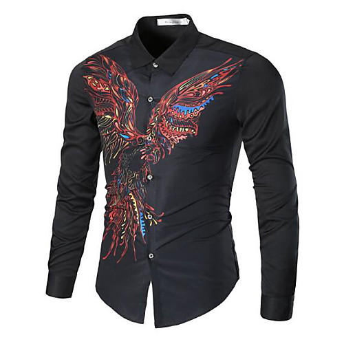 Men's Shirt Solid Colored Animal Print Long Sleeve Daily Tops Cotton White Black Navy Blue
Men's Shirt Solid Colored Animal Print Long Sleeve Daily Tops Cotton White Black Navy Blue