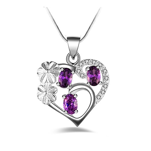 Women's Synthetic Diamond Pendant Necklace Heart Personalized Classic Fashion Alloy Purple Necklace Jewelry For Party Birthday Gift Daily Evening Party
Women's Synthetic Diamond Pendant Necklace Heart Personalized Classic Fashion Alloy Purple Necklace Jewelry For Party Birthday Gift Daily Evening Party