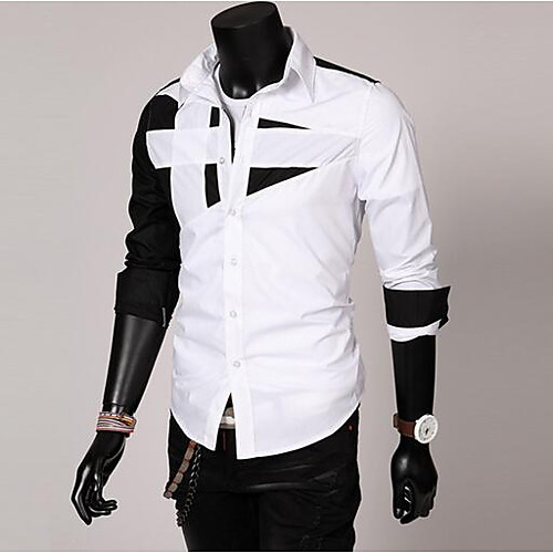 Men's Shirt Solid Colored Color Block Long Sleeve Casual / Daily Tops Simple Classic Collar Gray White Black
Men's Shirt Solid Colored Color Block Long Sleeve Casual / Daily Tops Simple Classic Collar Gray White Black