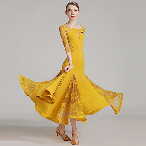 Ballroom Dance Dress Lace Splicing Women's Performance Half Sleeve Natural Lace Ice Silk
Ballroom Dance Dress Lace Splicing Women's Performance Half Sleeve Natural Lace Ice Silk