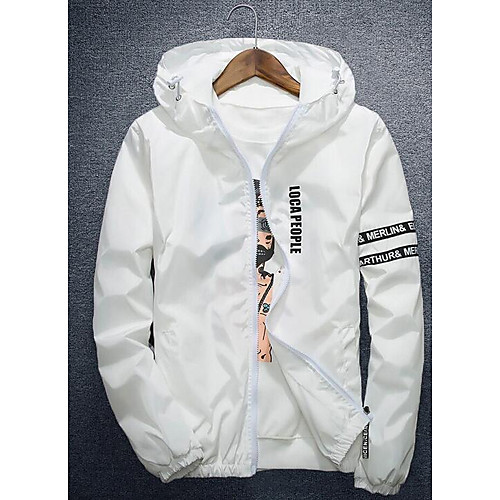 Men's Jacket Daily Fall Spring Regular Coat Stand Collar Regular Fit Simple Active Jacket Long Sleeve Letter Gray White
Men's Jacket Daily Fall Spring Regular Coat Stand Collar Regular Fit Simple Active Jacket Long Sleeve Letter Gray White