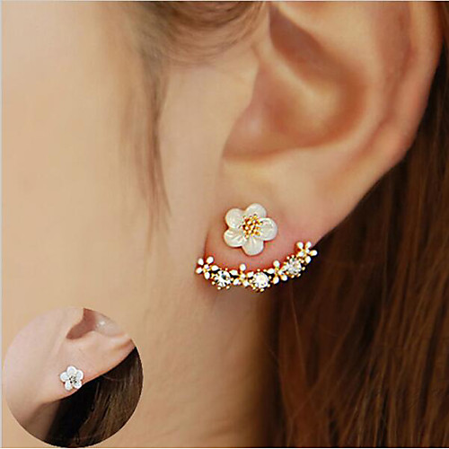 Women's Crystal Stud Earrings Jacket Earrings Flower Daisy Elegant Sterling Silver Crystal S925 Sterling Silver Earrings Jewelry Rose Gold / Gold / Silver For Christmas Wedding Party Special Occasion
Women's Crystal Stud Earrings Jacket Earrings Flower Daisy Elegant Sterling Silver Crystal S925 Sterling Silver Earrings Jewelry Rose Gold / Gold / Silver For Christmas Wedding Party Special Occasion
