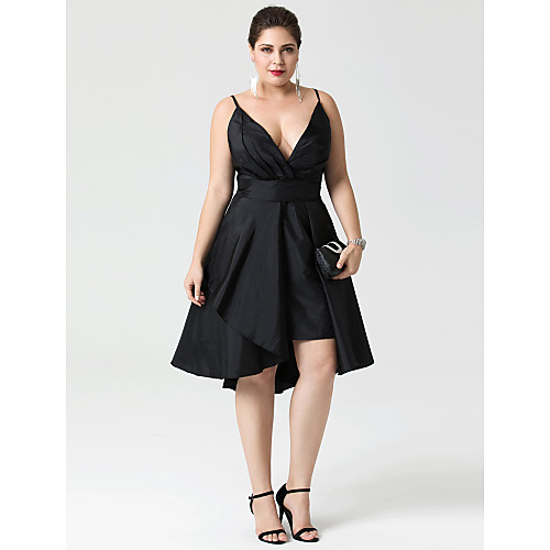 A-Line Fit & Flare Little Black Dress Convertible Dress Cute Holiday Homecoming Cocktail Party Dress Plunging Neck Sleeveless Asymmetrical Taffeta with Buttons Pleats 2021
A-Line Fit & Flare Little Black Dress Convertible Dress Cute Holiday Homecoming Cocktail Party Dress Plunging Neck Sleeveless Asymmetrical Taffeta with Buttons Pleats 2021