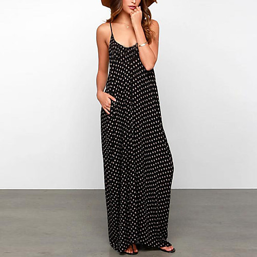 Women's Strap Dress Maxi long Dress Black Sleeveless Polka Dot Fall Summer Vintage Holiday Going out Loose S M L XL
Women's Strap Dress Maxi long Dress Black Sleeveless Polka Dot Fall Summer Vintage Holiday Going out Loose S M L XL