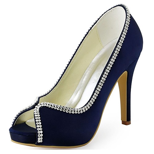 Women's Heels Wedding Shoes Stiletto Heel Peep Toe Wedding Pumps Basic Pump Wedding Dress Elastic Fabric Crystal Black Dark Purple Dark Blue
Women's Heels Wedding Shoes Stiletto Heel Peep Toe Wedding Pumps Basic Pump Wedding Dress Elastic Fabric Crystal Black Dark Purple Dark Blue