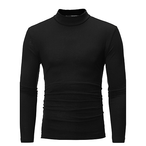 Men's T shirt Shirt Graphic Solid Colored Plus Size Long Sleeve Daily Slim Tops Cotton Basic Turtleneck White Blue Black / Fall
Men's T shirt Shirt Graphic Solid Colored Plus Size Long Sleeve Daily Slim Tops Cotton Basic Turtleneck White Blue Black / Fall