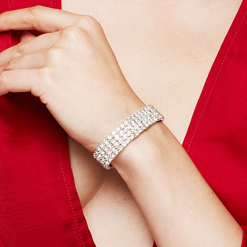 Women's Silver Tennis Bracelet Bracelet Tennis Chain Ladies Luxury Elegant Fashion Bridal Rhinestone Bracelet Jewelry Silver For Party Wedding Anniversary Birthday Gift Daily / Silver Plated
Women's Silver Tennis Bracelet Bracelet Tennis Chain Ladies Luxury Elegant Fashion Bridal Rhinestone Bracelet Jewelry Silver For Party Wedding Anniversary Birthday Gift Daily / Silver Plated