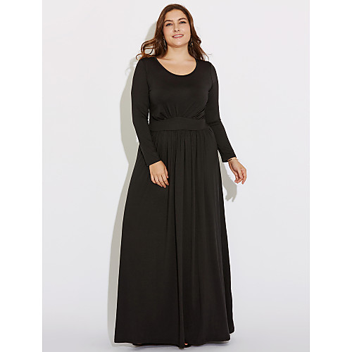 Women's Sheath Dress Maxi long Dress Navy Blue Blue White Black Beige Long Sleeve Black Solid Colored Ruched Fall Spring Round Neck M L XL XXL 3XL / Plus Size / Plus Size
Women's Sheath Dress Maxi long Dress Navy Blue Blue White Black Beige Long Sleeve Black Solid Colored Ruched Fall Spring Round Neck M L XL XXL 3XL / Plus Size / Plus Size