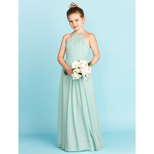 Princess Floor Length Junior Bridesmaid Dress Party Chiffon Halter Neck with Sash / Ribbon / Wedding Party / Open Back
Princess Floor Length Junior Bridesmaid Dress Party Chiffon Halter Neck with Sash / Ribbon / Wedding Party / Open Back
