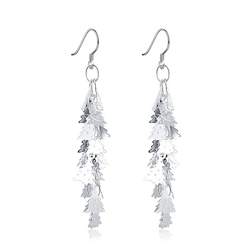 Women's Drop Earrings Hoop Earrings Leaf Ladies Classic Fashion Silver Plated Earrings Jewelry Silver For Christmas Evening Party
Women's Drop Earrings Hoop Earrings Leaf Ladies Classic Fashion Silver Plated Earrings Jewelry Silver For Christmas Evening Party
