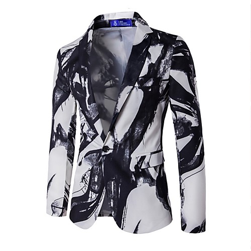 Men's Blazer Daily Work Graphic Slim Cotton / Polyester Men's Suit White / Red - Notch lapel collar / Fall / Spring / Long Sleeve / Print
Men's Blazer Daily Work Graphic Slim Cotton / Polyester Men's Suit White / Red - Notch lapel collar / Fall / Spring / Long Sleeve / Print